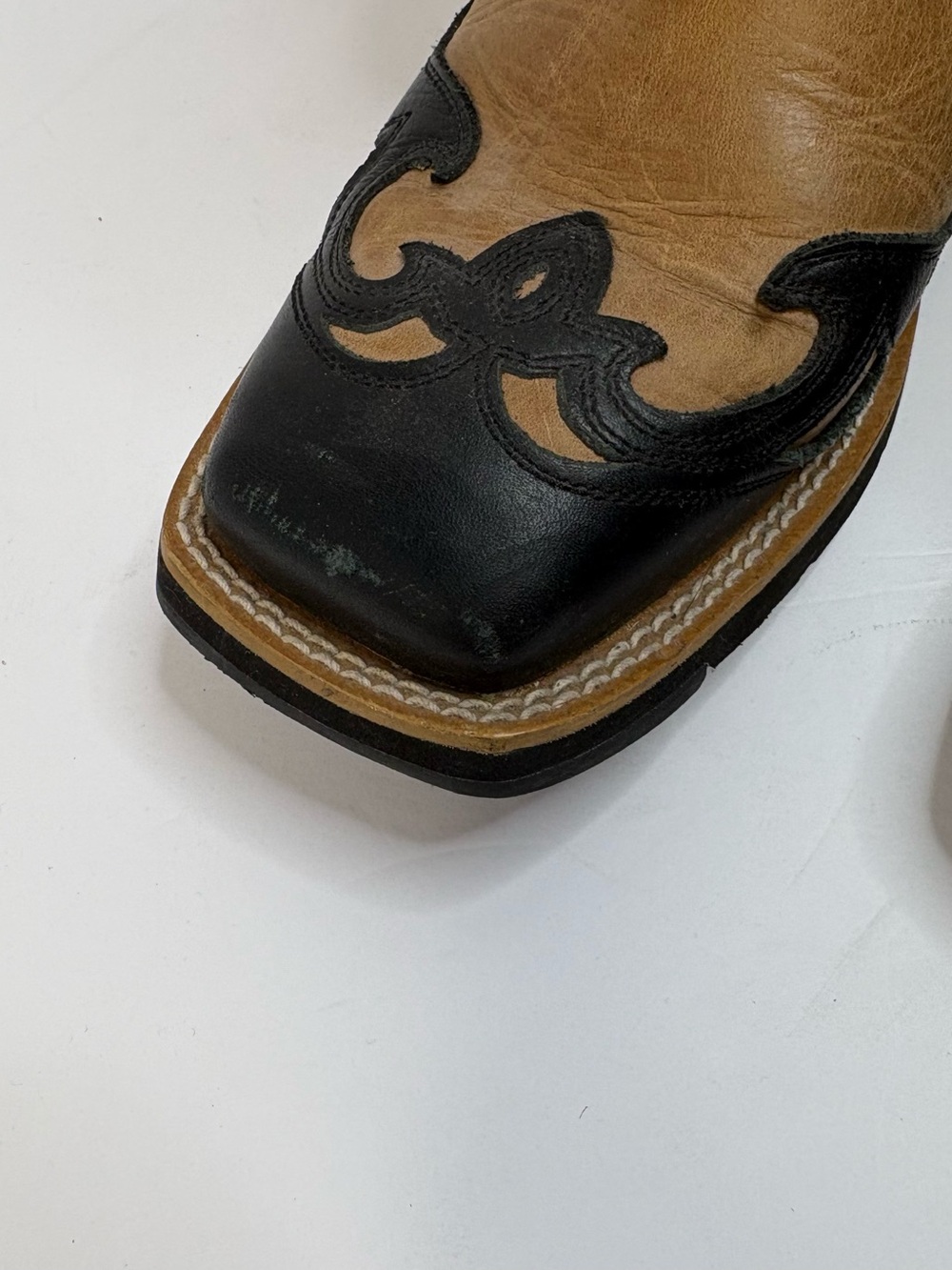 Ariat Fatbaby Western Boots 7B Brown Gold Tooled Leather Black Cowgirl - Picture 4 of 8